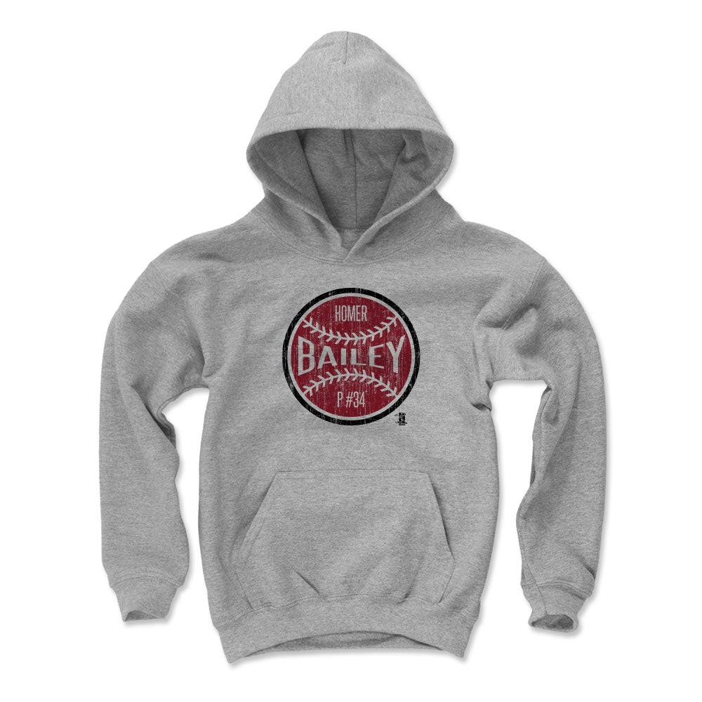 Homer Bailey Kids Youth Hoodie | 500 LEVEL