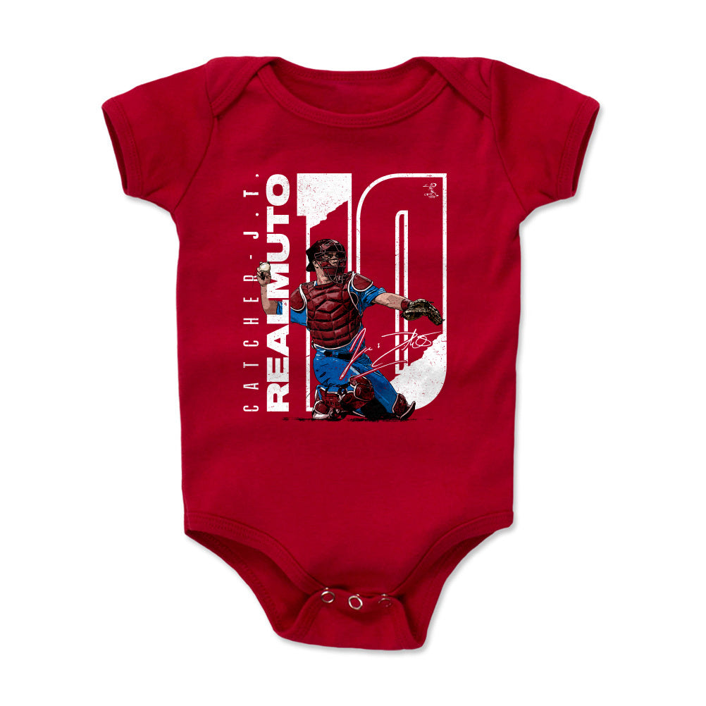 J.T. Realmuto Baby Clothes, Philadelphia Baseball Kids Baby Onesie