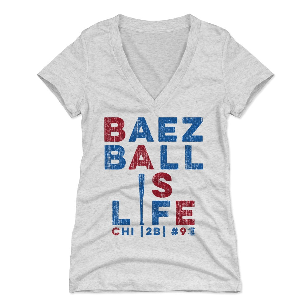 Javier Baez Women's V-Neck T-Shirt | 500 LEVEL