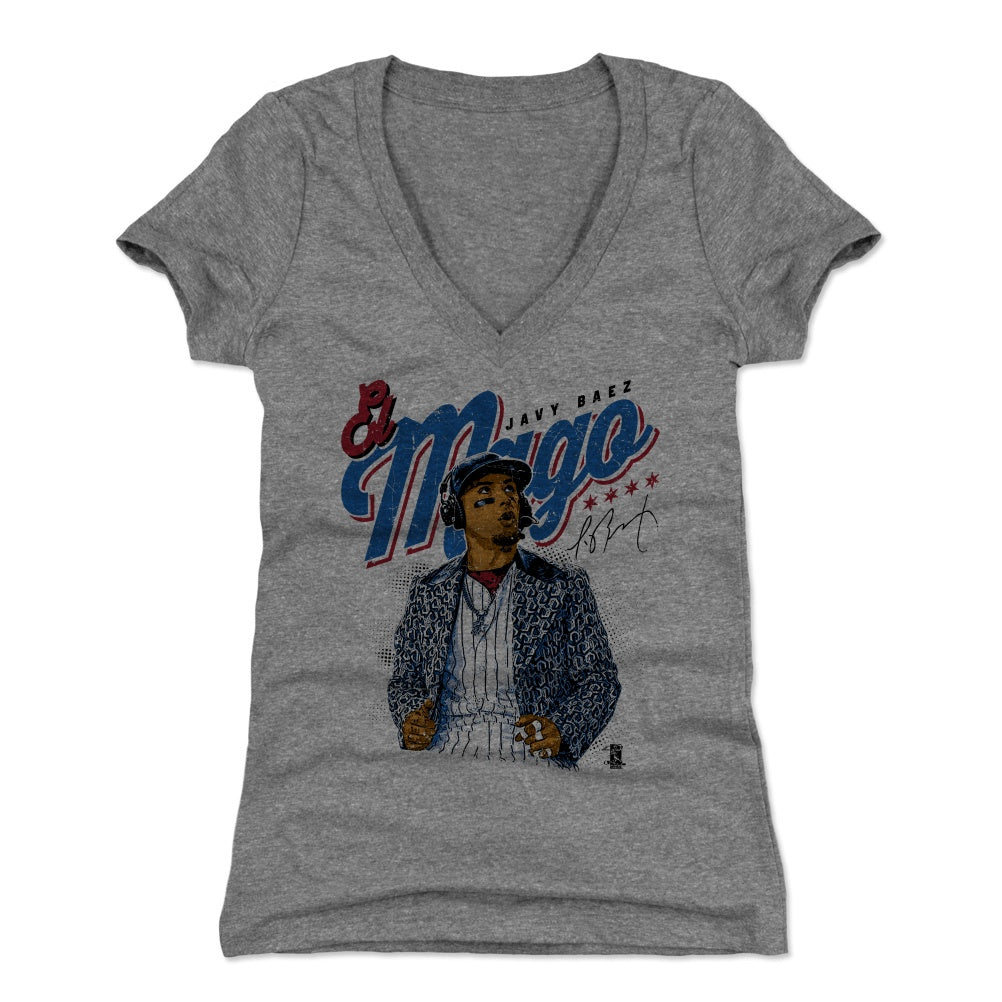 Javier Baez Women&#39;s V-Neck T-Shirt | 500 LEVEL