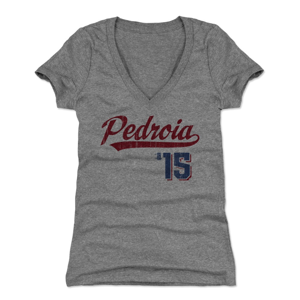 Dustin Pedroia Women's V-Neck T-Shirt | 500 LEVEL