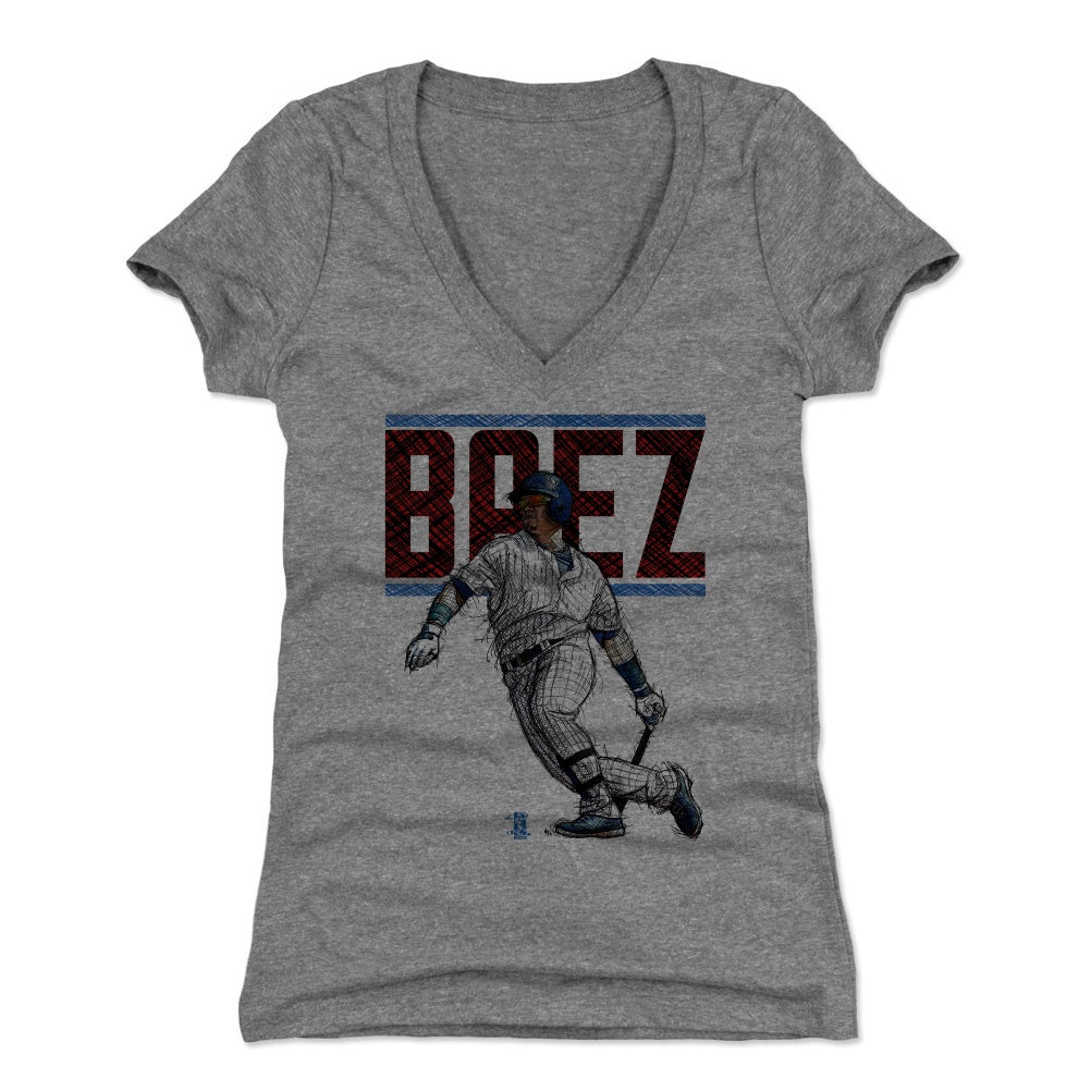 Javier Baez Women&#39;s V-Neck T-Shirt | 500 LEVEL