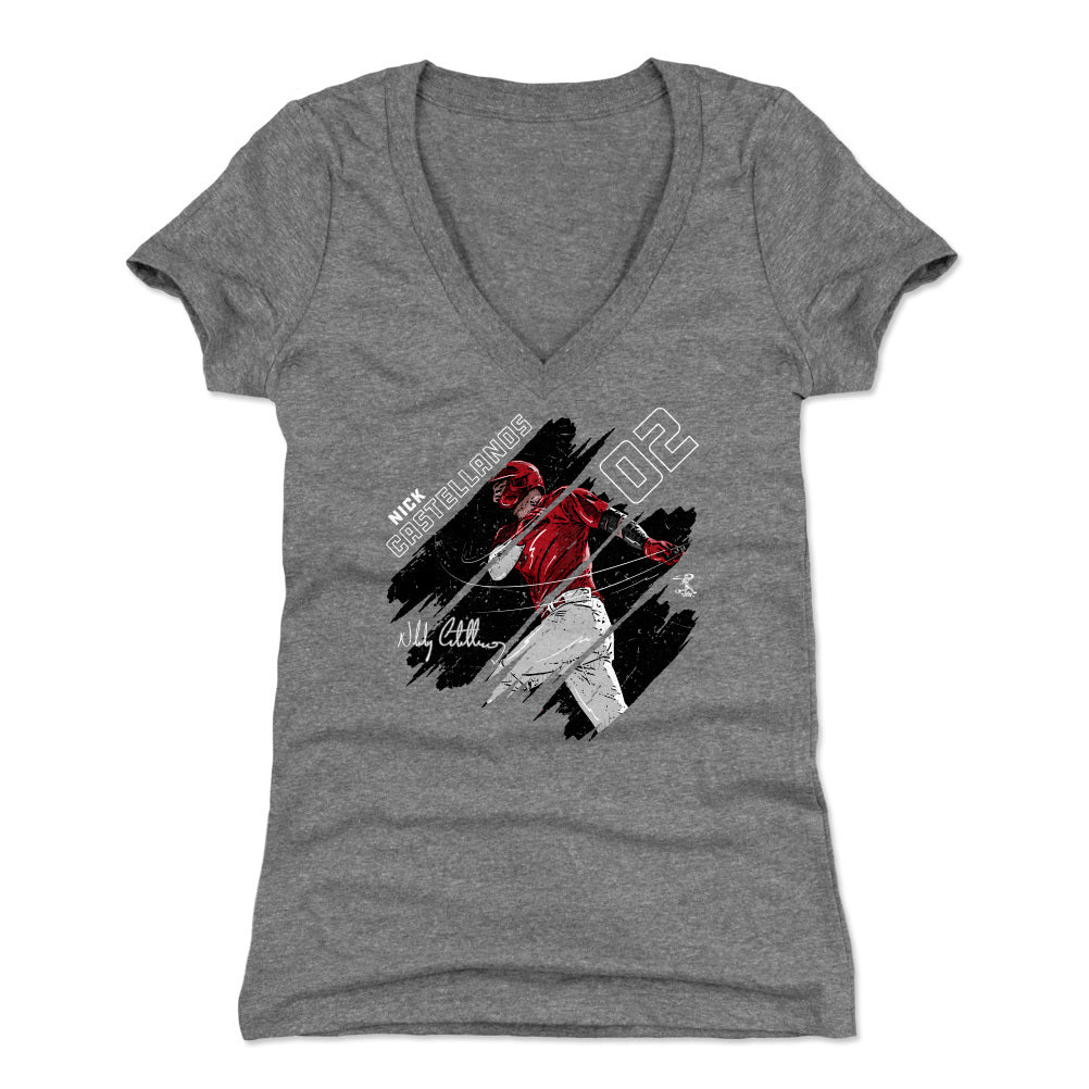 Nick Castellanos Women&#39;s V-Neck T-Shirt | 500 LEVEL