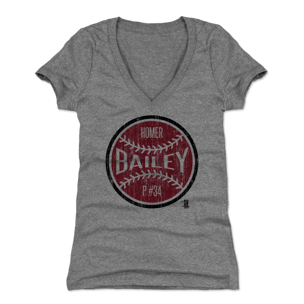 Homer Bailey Women's V-Neck T-Shirt | 500 LEVEL