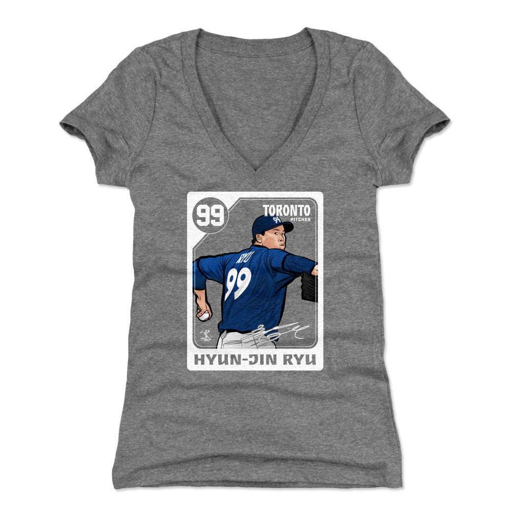 Hyun-Jin Ryu Women's V-Neck T-Shirt | 500 LEVEL