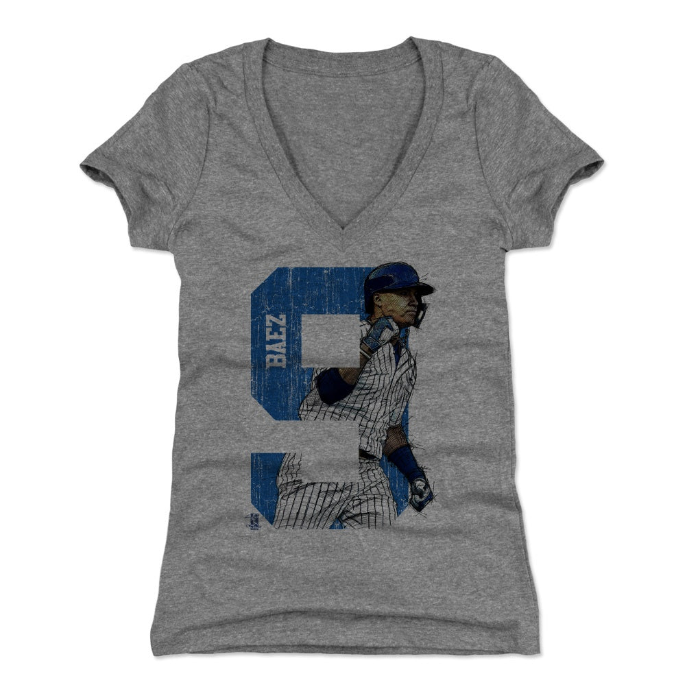 Javier Baez Women&#39;s V-Neck T-Shirt | 500 LEVEL