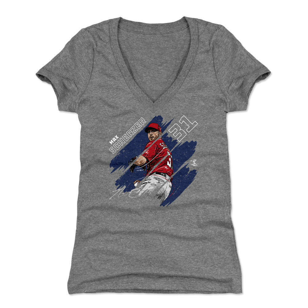 Max Scherzer Women's V-Neck T-Shirt | 500 LEVEL