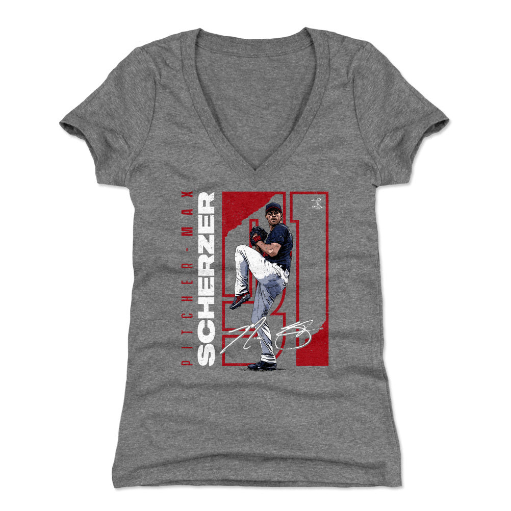 Max Scherzer Women's V-Neck T-Shirt | 500 LEVEL