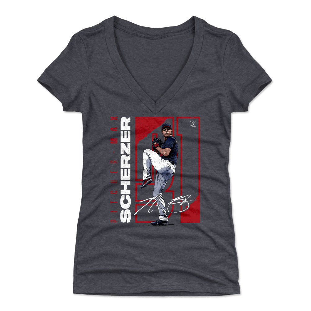 Max Scherzer Women&#39;s V-Neck T-Shirt | 500 LEVEL