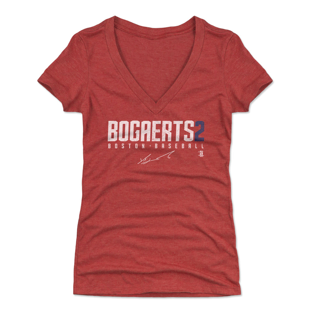 Xander Bogaerts Women&#39;s V-Neck T-Shirt | 500 LEVEL