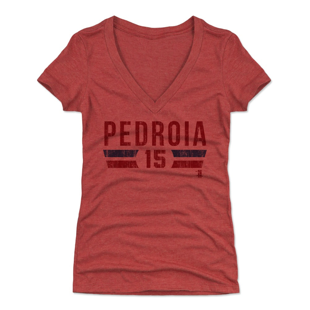 Dustin Pedroia Women's V-Neck T-Shirt | 500 LEVEL