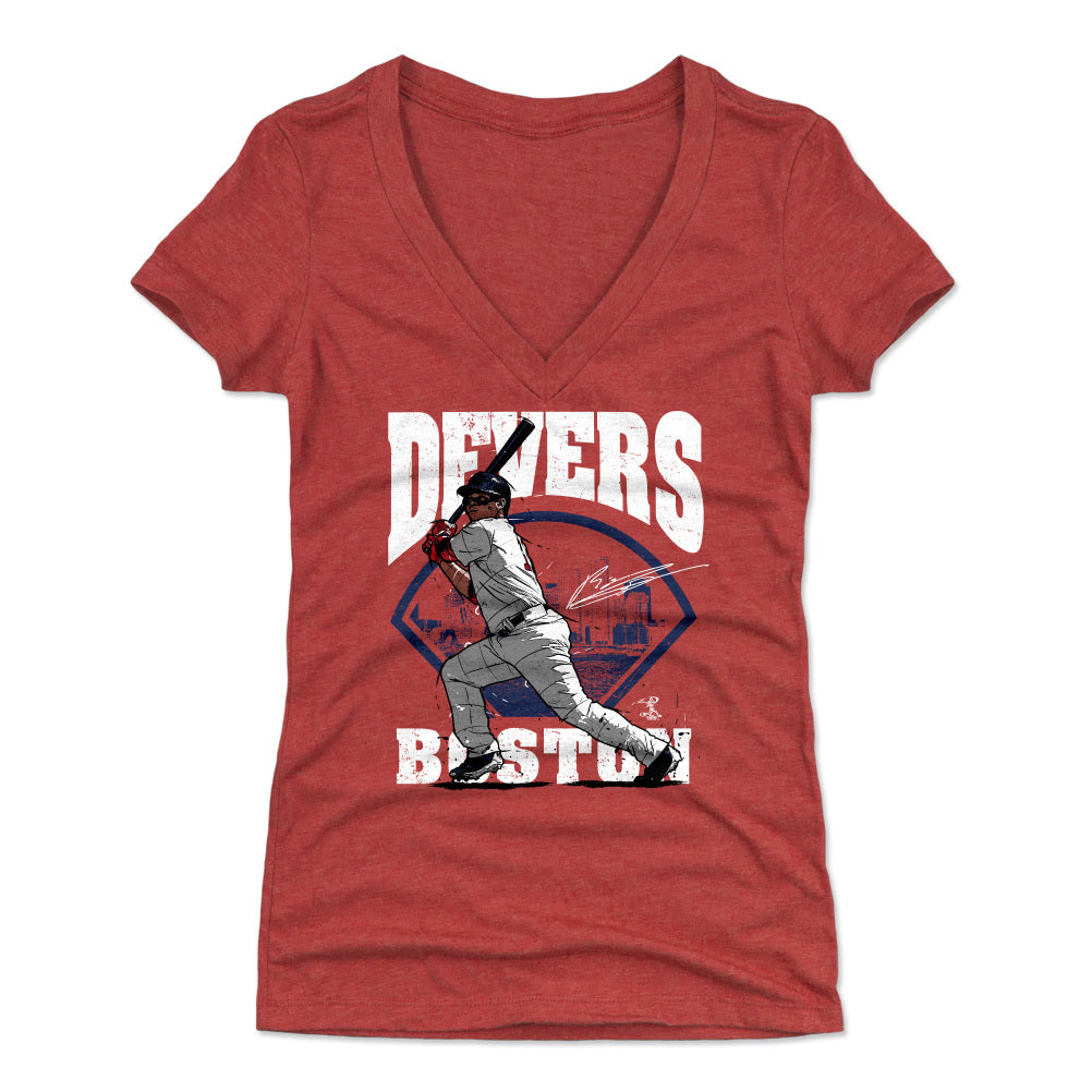 Rafael Devers Women&#39;s V-Neck T-Shirt | 500 LEVEL