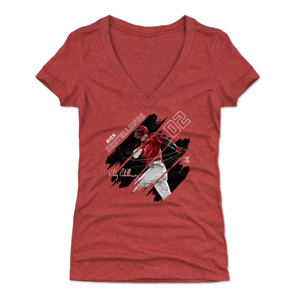 Nick Castellanos Women's V-Neck T-Shirt | 500 LEVEL