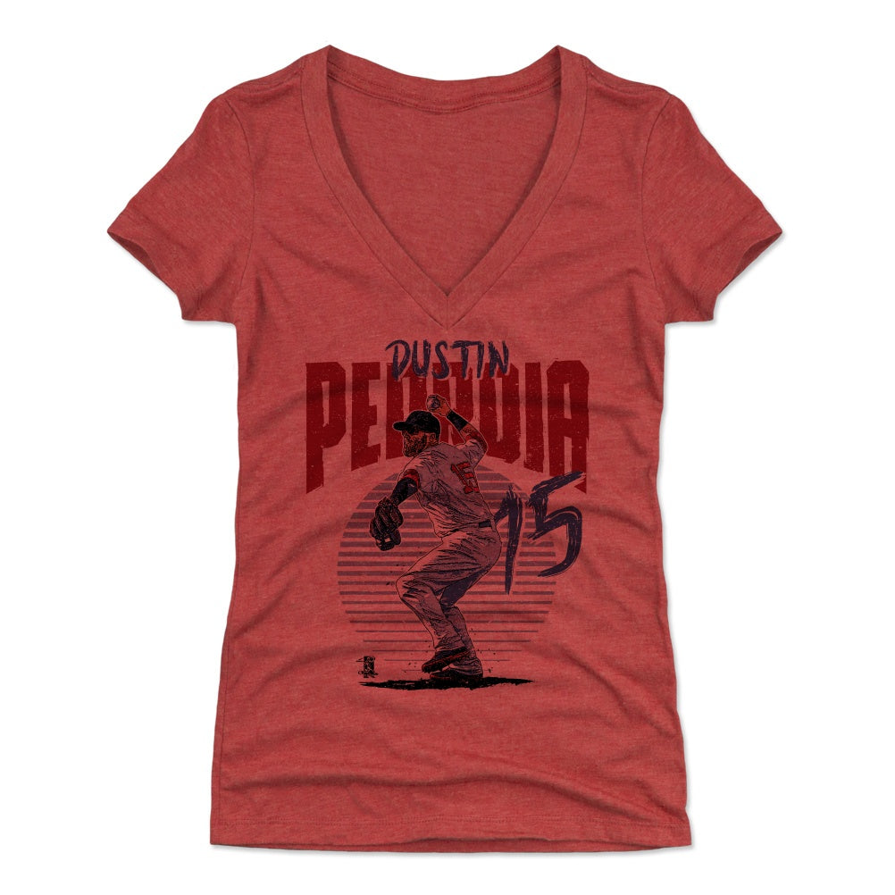 Dustin Pedroia Women's V-Neck T-Shirt | 500 LEVEL