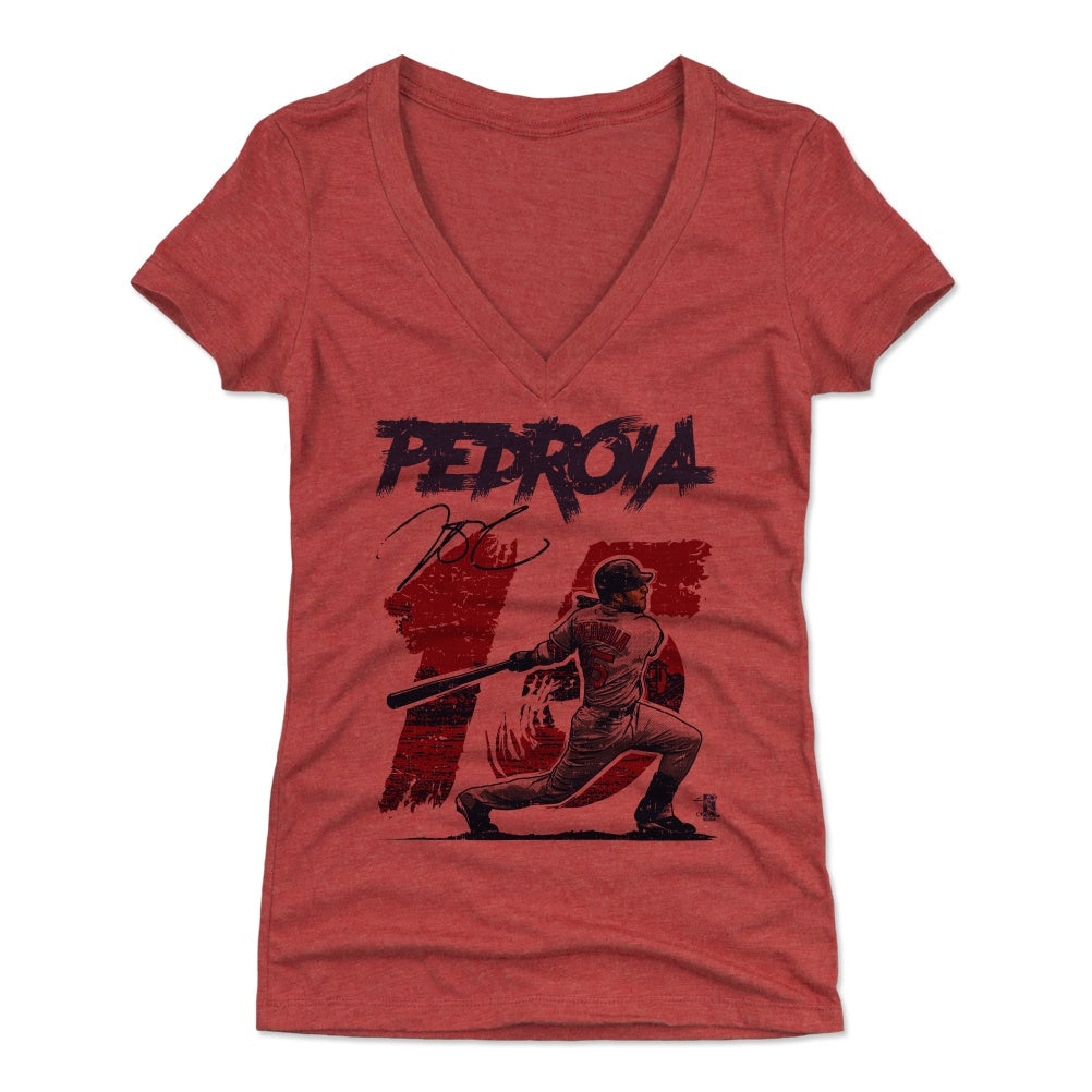 Dustin Pedroia Women's V-Neck T-Shirt | 500 LEVEL
