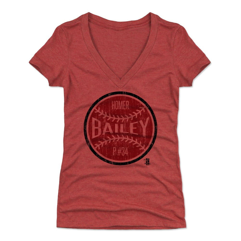 Homer Bailey Women&#39;s V-Neck T-Shirt | 500 LEVEL