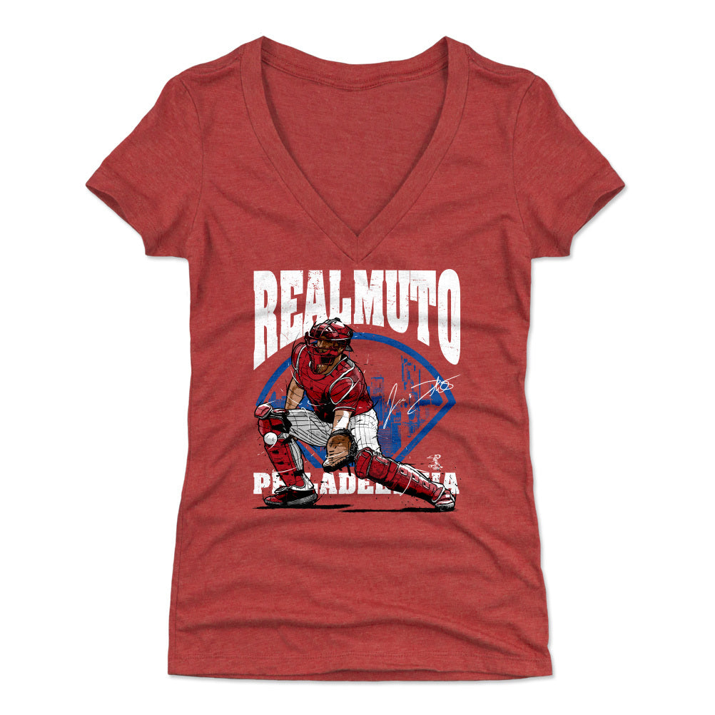 J.T. Realmuto Women&#39;s V-Neck T-Shirt | 500 LEVEL