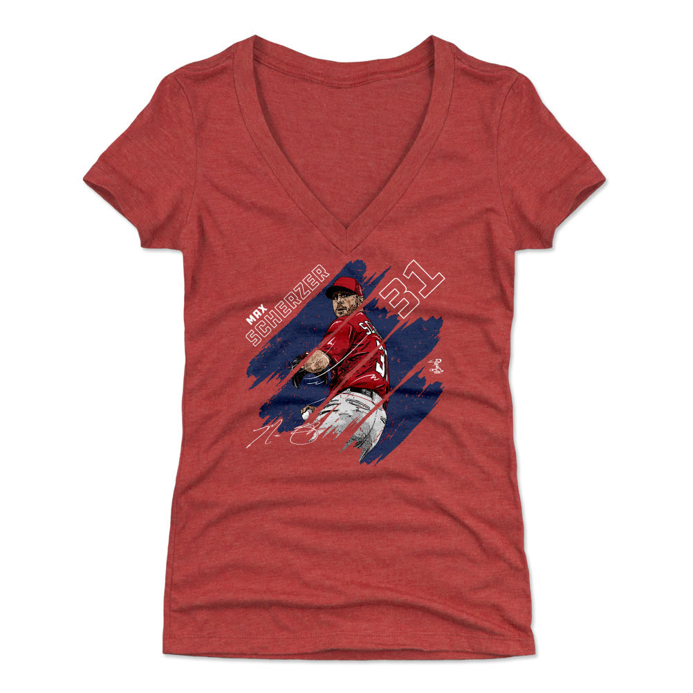Max Scherzer Women&#39;s V-Neck T-Shirt | 500 LEVEL
