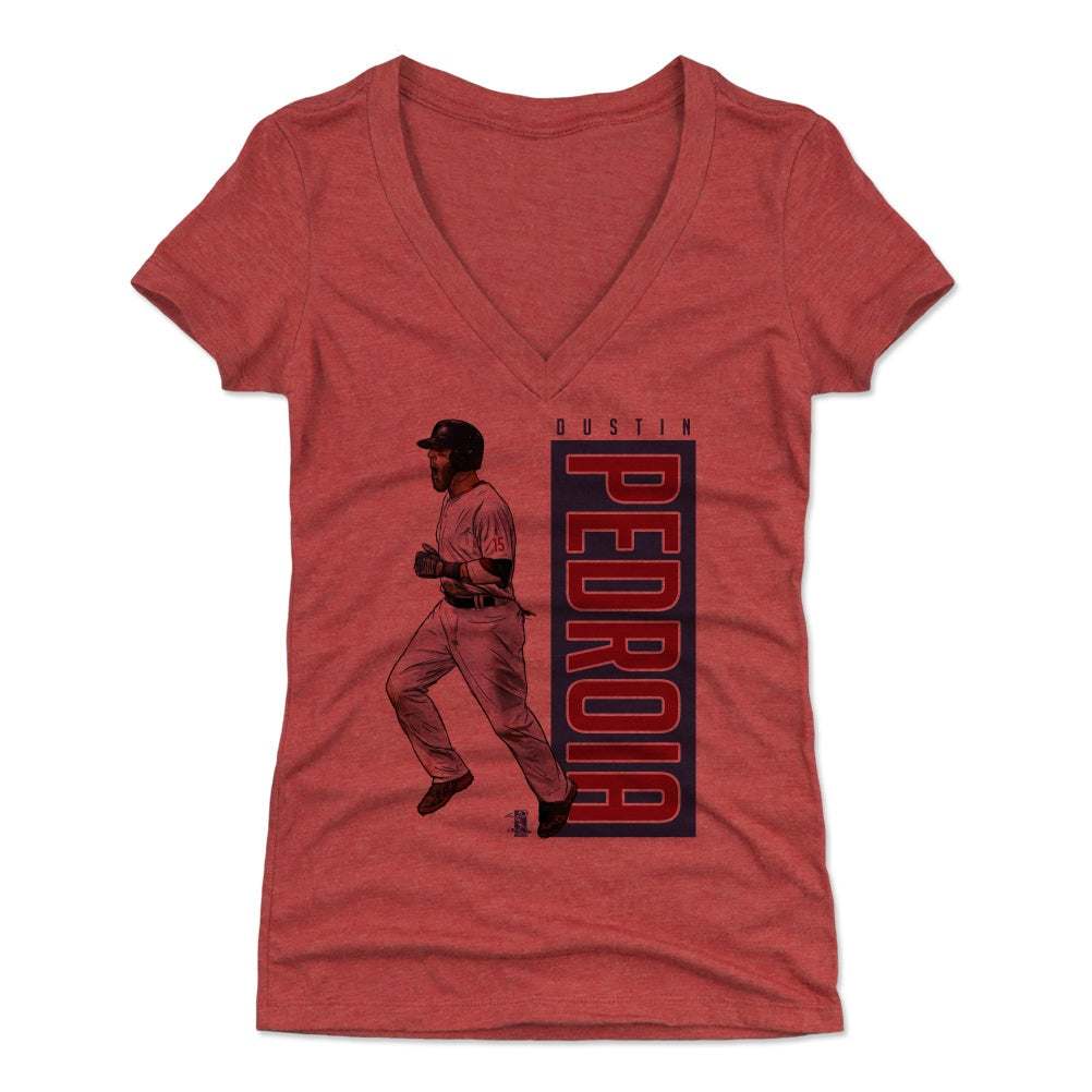 Dustin Pedroia Women's V-Neck T-Shirt | 500 LEVEL
