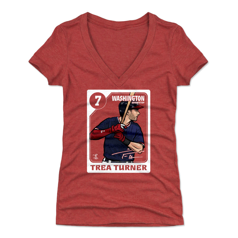 Trea Turner Women&#39;s V-Neck T-Shirt | 500 LEVEL