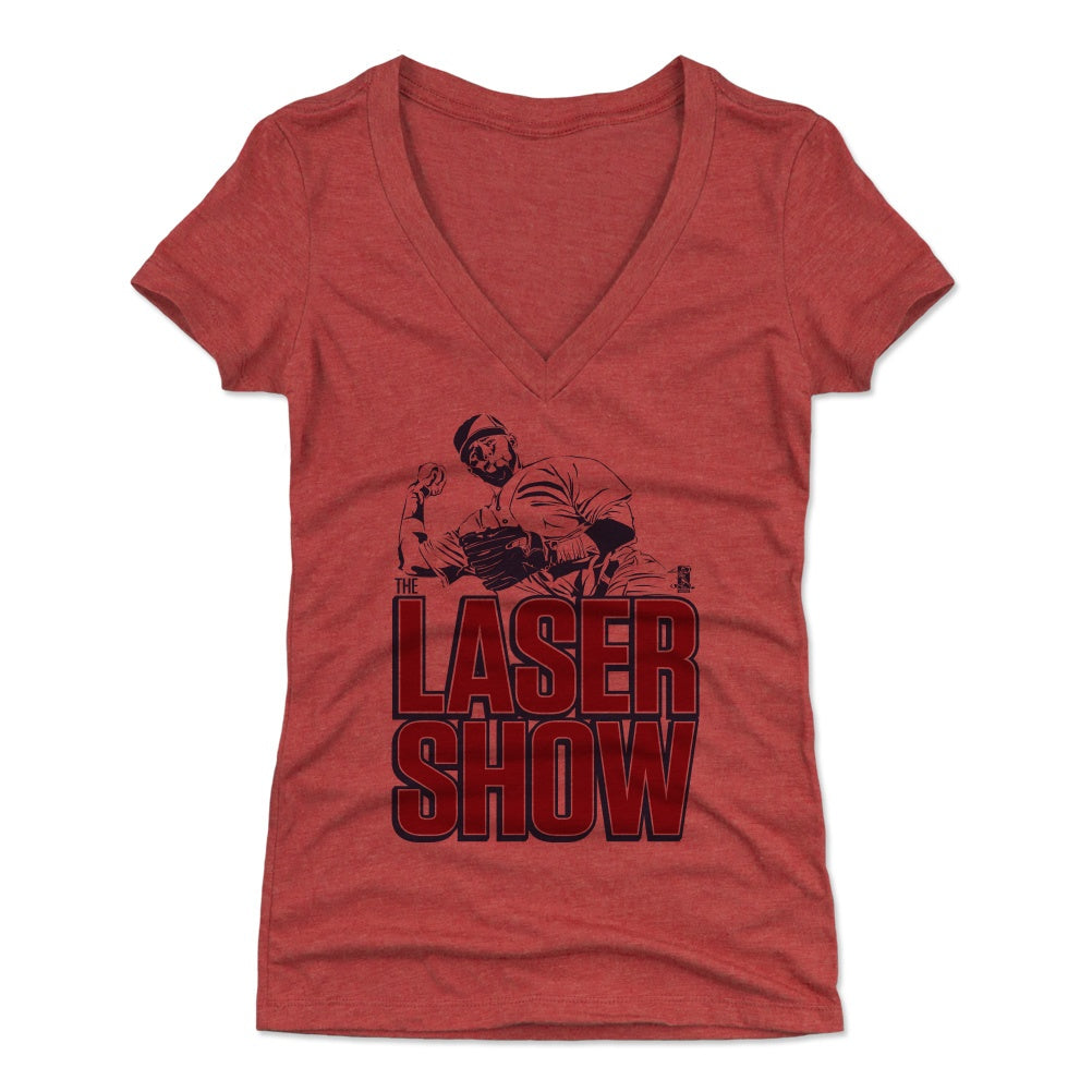 Dustin Pedroia Women's V-Neck T-Shirt | 500 LEVEL