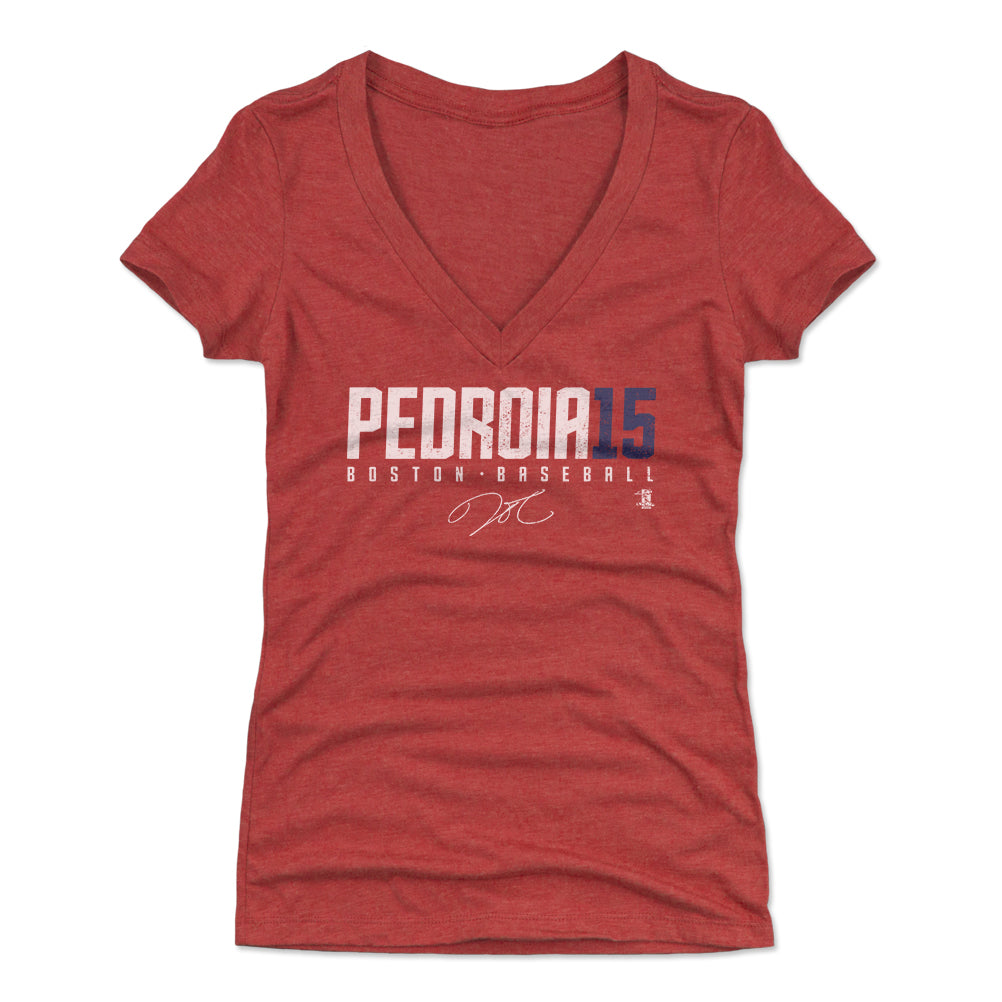 Dustin Pedroia Women's V-Neck T-Shirt | 500 LEVEL