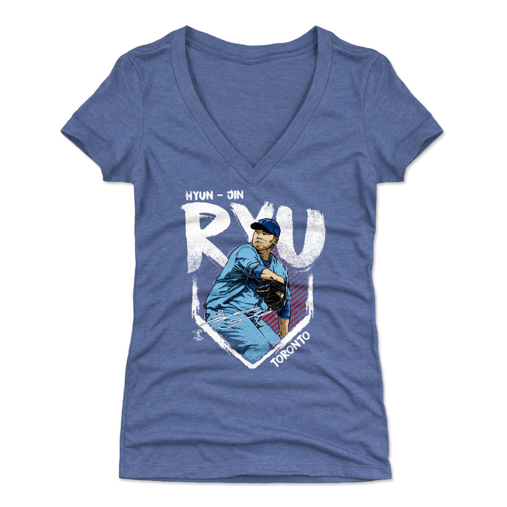 Hyun-Jin Ryu Women's V-Neck T-Shirt | 500 LEVEL