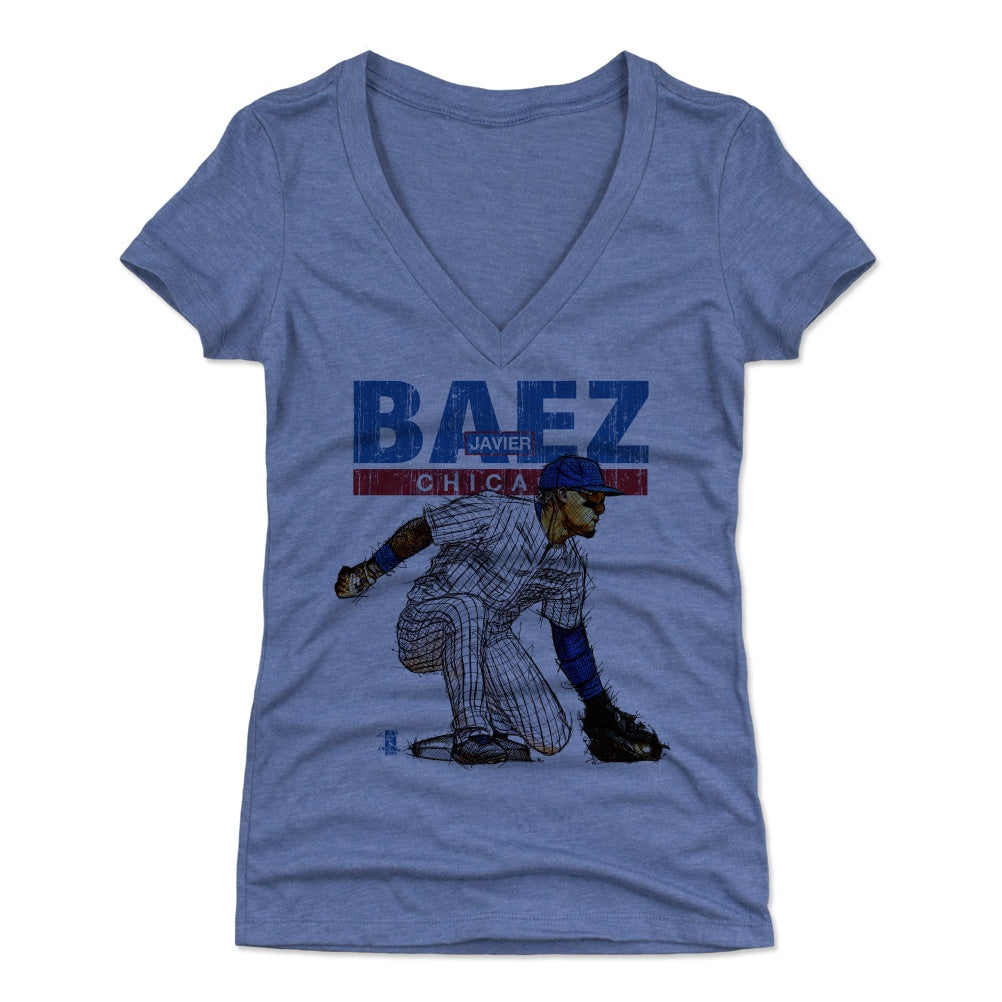 Javier Baez Women's V-Neck T-Shirt | 500 LEVEL