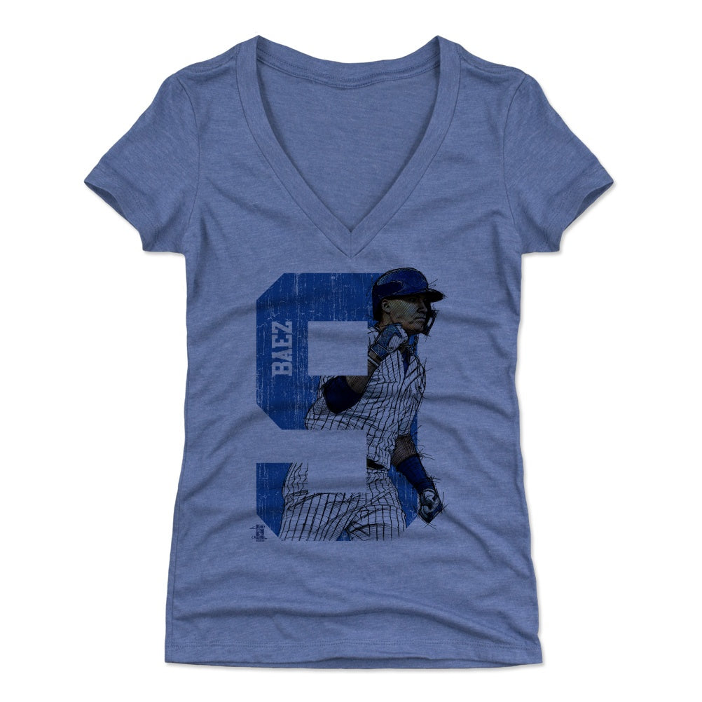 Javier Baez Women's V-Neck T-Shirt | 500 LEVEL